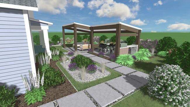 Beautiful backyard design